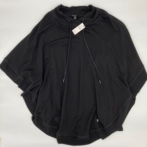 NWT Talbots Black Soft Knit Poncho Cape